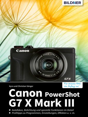 cover image of Canon PowerShot G7 X Mark III